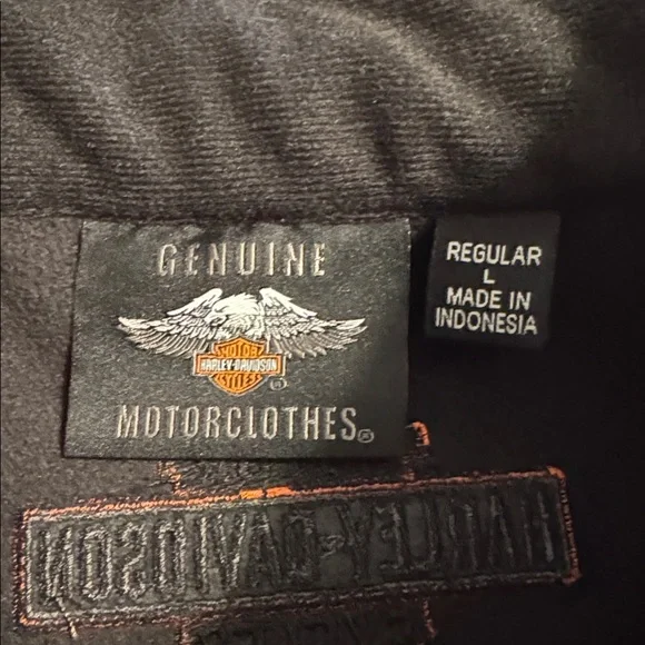 Harley-Davidson Black and Orange Motorcycle Jacket. Worn once - Picture 3 of 6